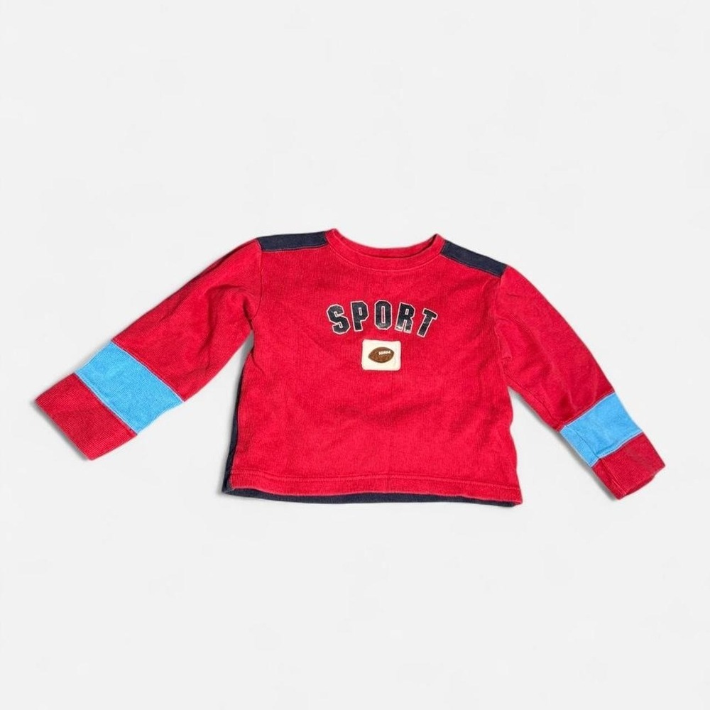 Cherokee Sport Graphic Long Sleeve Shirt Kids Size 5T Football Vintage 1990s